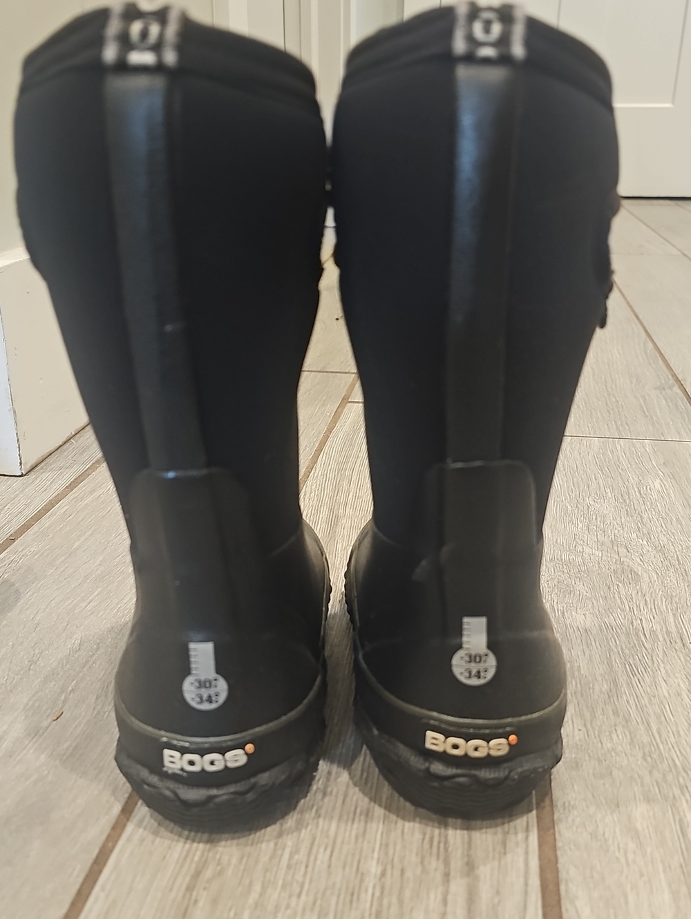 Bogs Bous Black  Waterproof Rain Boots